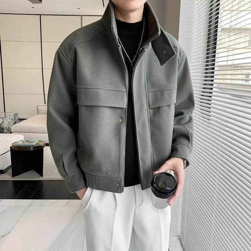 Stylish men's wool jacket