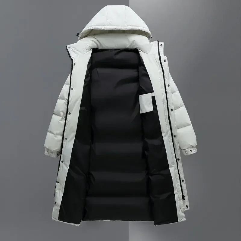 Men Long Puffer Jackets Hooded