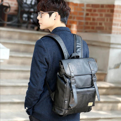 Leather backpack