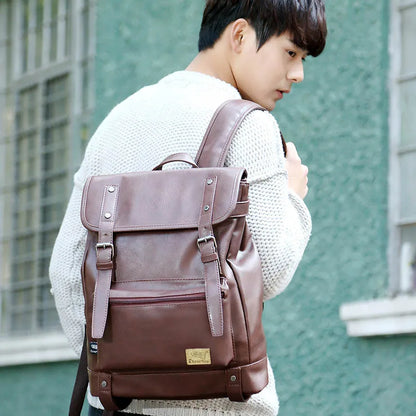 Leather backpack