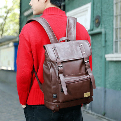Leather backpack