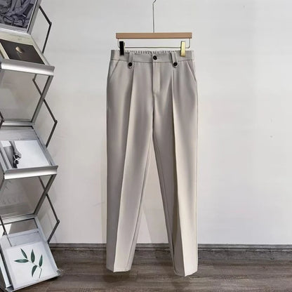 Men's slim fit cropped trousers