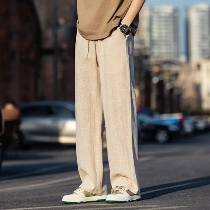 Pants Man Linen Thin Pocket
