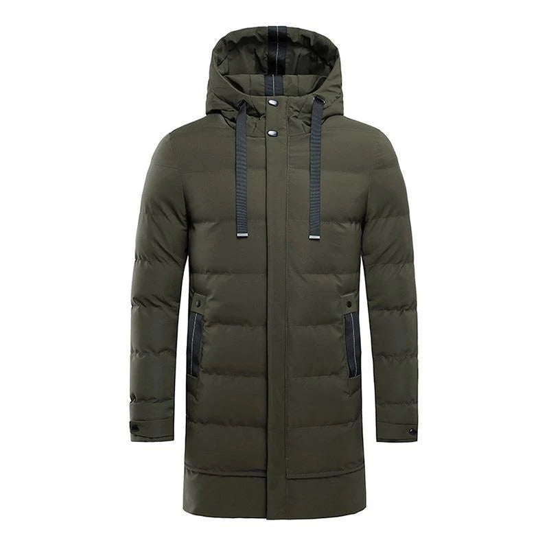 Men's Winter Long Mid Length Over The Knee Jacket