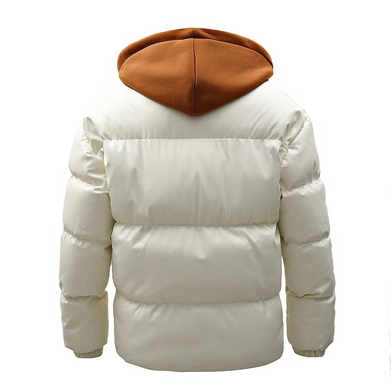 Winter Men Hooded PU Leather Jackets