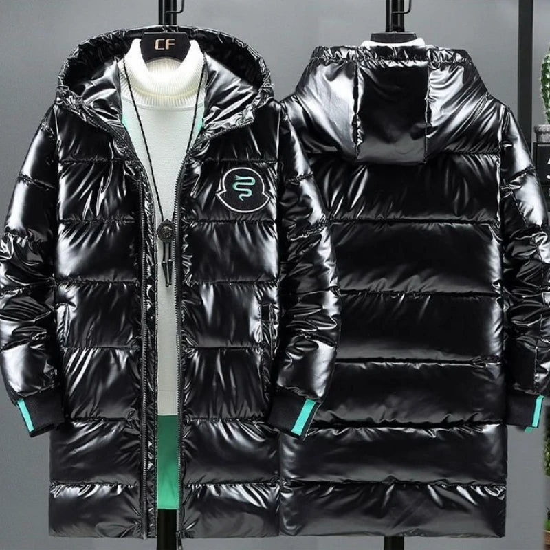 Men's Thickened Glossy Down Alternative Puffer  Jacket