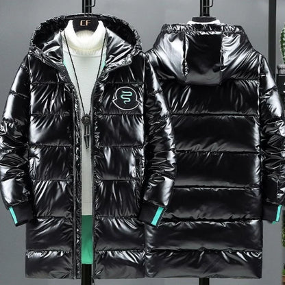 Men's Thickened Glossy Down Alternative Puffer  Jacket