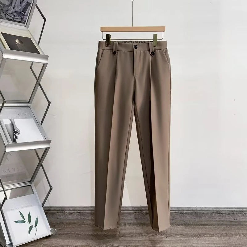 Men's slim fit cropped trousers