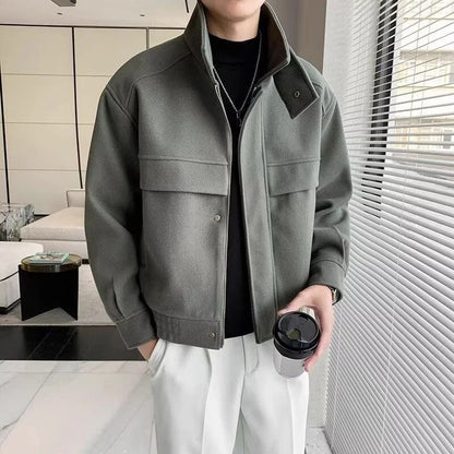 Stylish men's wool jacket