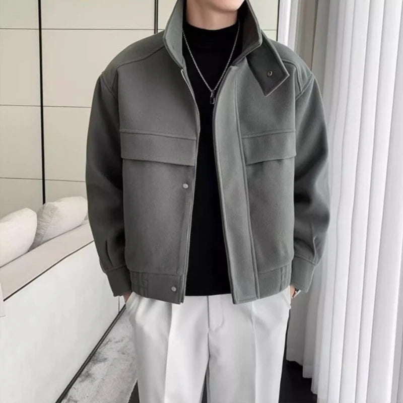 Stylish men's wool jacket
