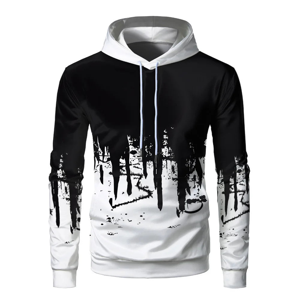 Men's hoodie with 3D
