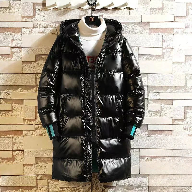 Men's Thickened Glossy Down Alternative Puffer  Jacket