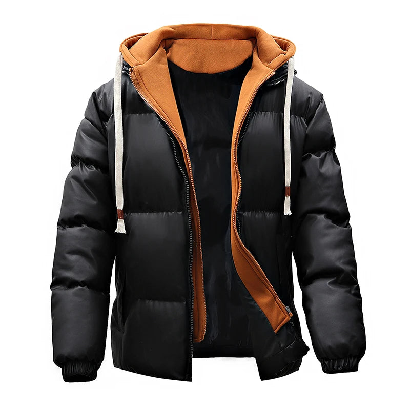 Winter Men Hooded PU Leather Jackets