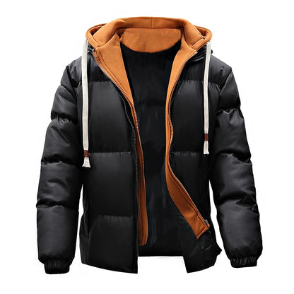 Winter Men Hooded PU Leather Jackets