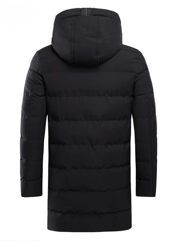 Men's Winter Long Mid Length Over The Knee Jacket