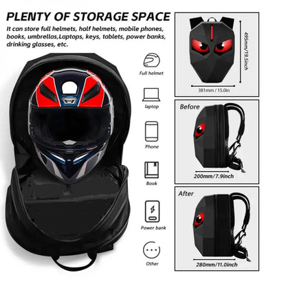 LED backpack with screen