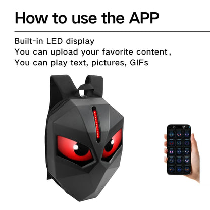 LED backpack with screen