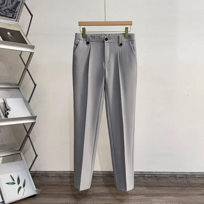 Men's slim fit cropped trousers
