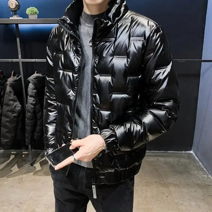 Men's Down Jacket Glossy Male Padded Coat