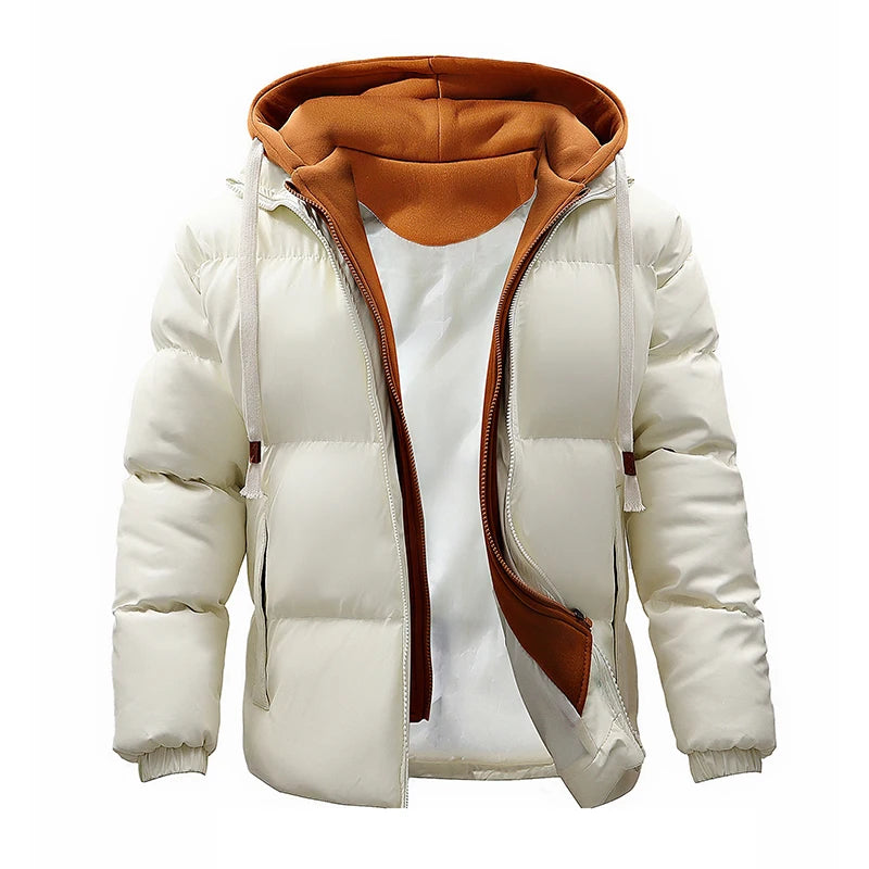 Winter Men Hooded PU Leather Jackets