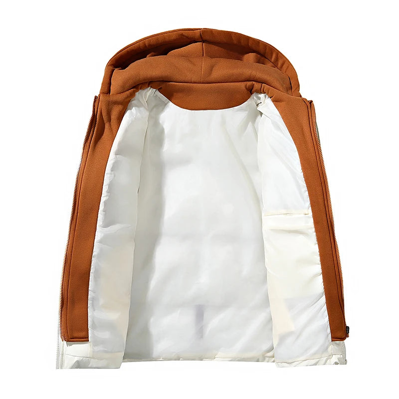 Winter Men Hooded PU Leather Jackets