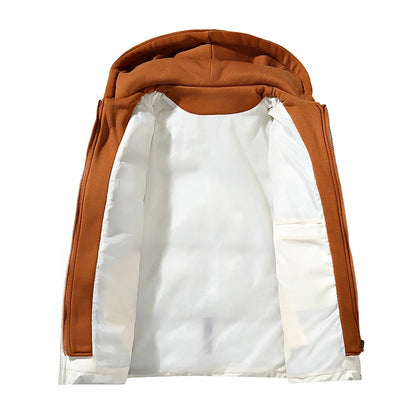 Winter Men Hooded PU Leather Jackets