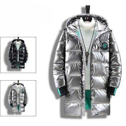 Men's Thickened Glossy Down Alternative Puffer  Jacket