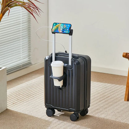 Portable travel bag with cup holders
