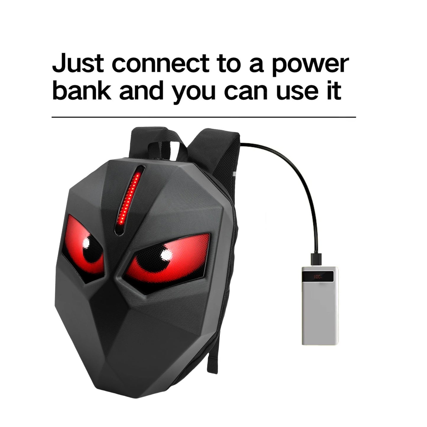 LED backpack with screen