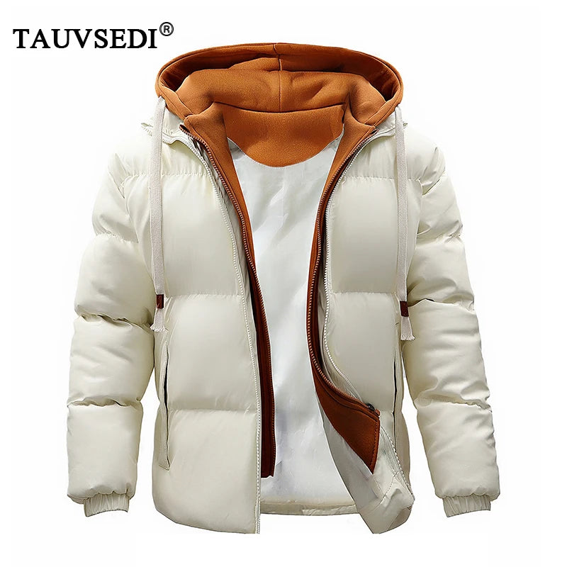 Winter Men Hooded PU Leather Jackets