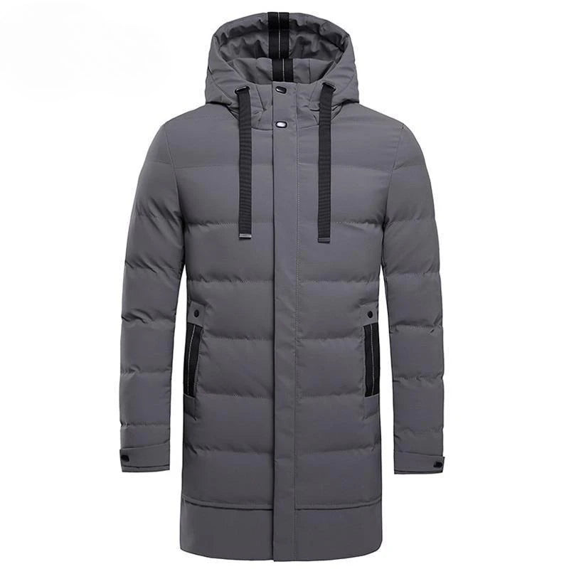 Men's Winter Long Mid Length Over The Knee Jacket