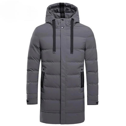Men's Winter Long Mid Length Over The Knee Jacket