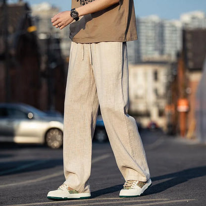 Pants Man Linen Thin Pocket