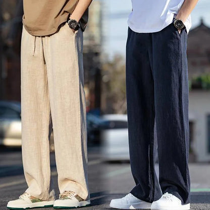 Pants Man Linen Thin Pocket