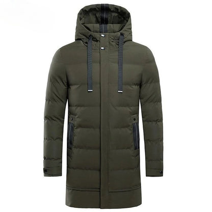 Men's Winter Long Mid Length Over The Knee Jacket
