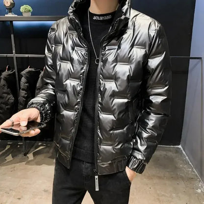 Men's Down Jacket Glossy Male Padded Coat