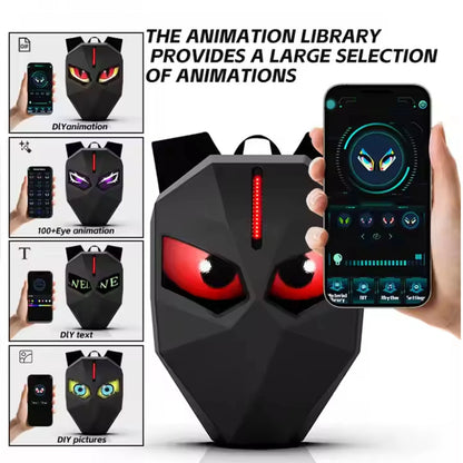 LED backpack with screen