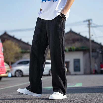 Pants Man Linen Thin Pocket