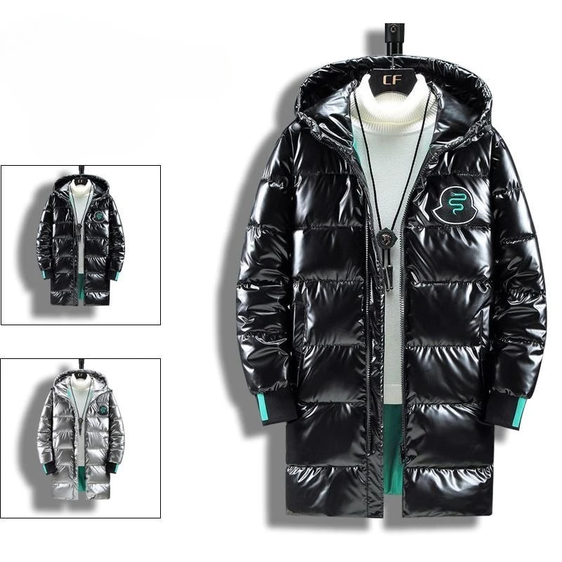 Men's Thickened Glossy Down Alternative Puffer  Jacket