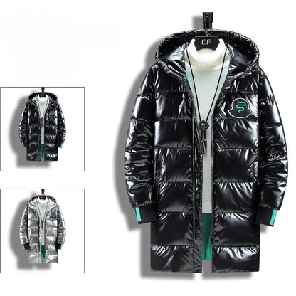 Men's Thickened Glossy Down Alternative Puffer  Jacket