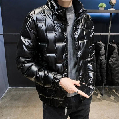 Men's Down Jacket Glossy Male Padded Coat