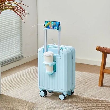 Portable travel bag with cup holders