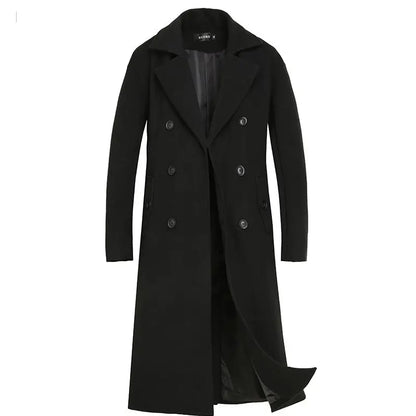 Men's Long Woolen Overcoat