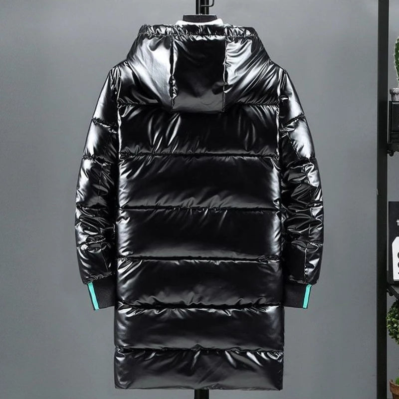 Men's Thickened Glossy Down Alternative Puffer  Jacket