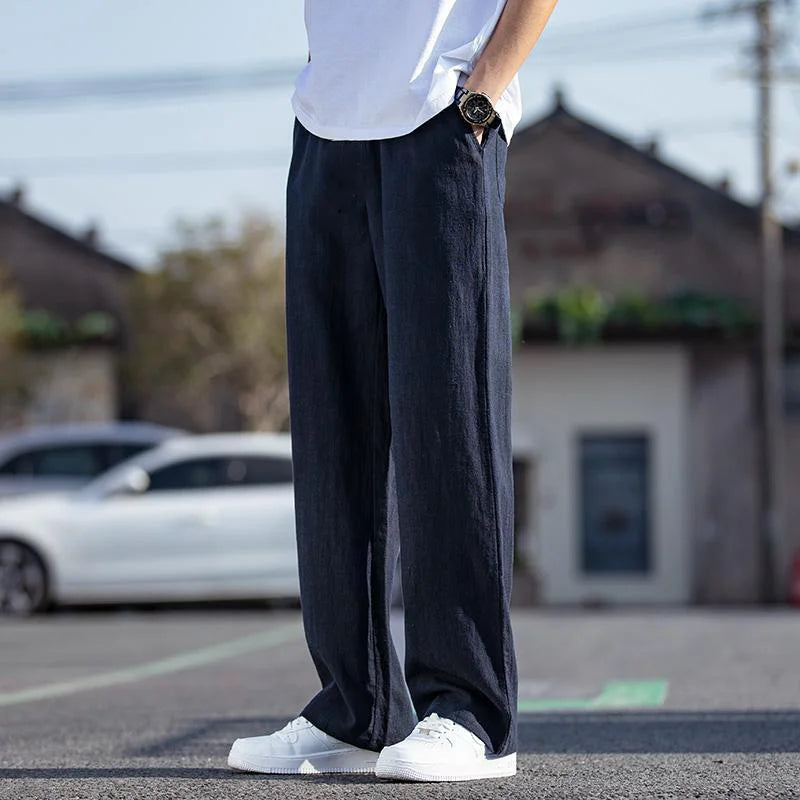 Pants Man Linen Thin Pocket