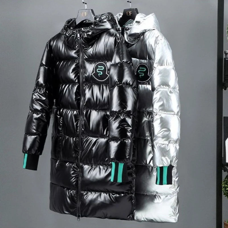 Men's Thickened Glossy Down Alternative Puffer  Jacket