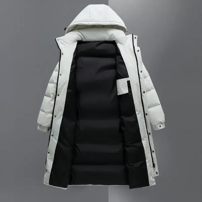 Men Long Puffer Jackets Hooded
