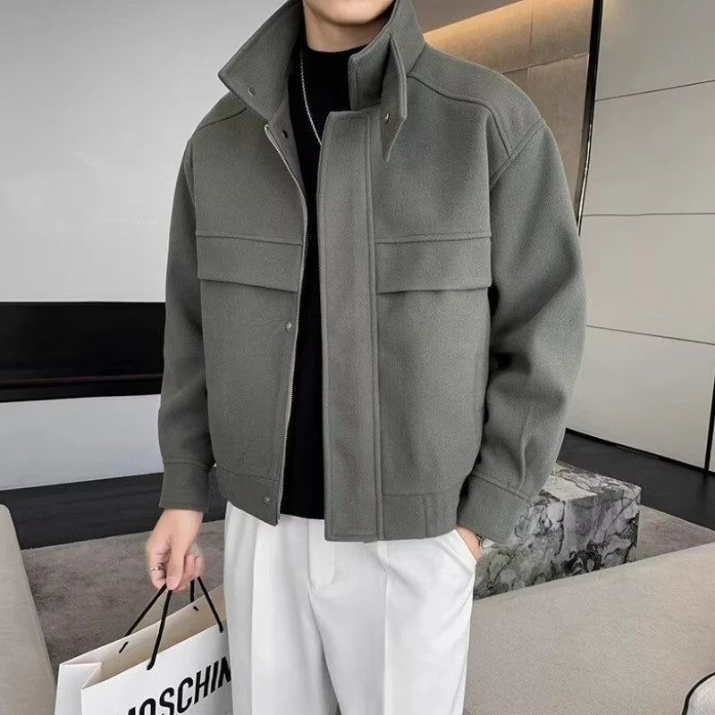 Stylish men's wool jacket