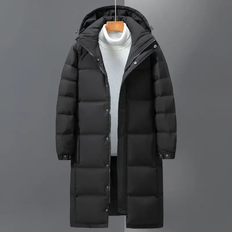 Men Long Puffer Jackets Hooded