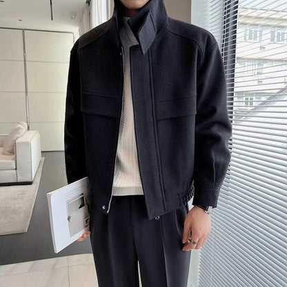 Stylish men's wool jacket